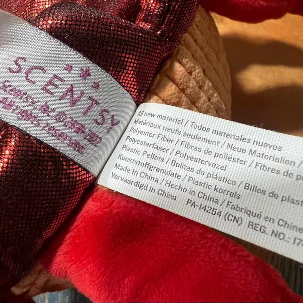 Scentsy Buddy Disney Sebastian Crab Little Mermaid Plush metallic red